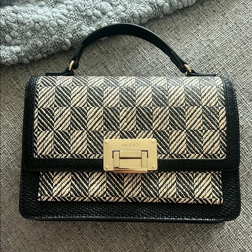 ALDO Black and Cream Women's Bag